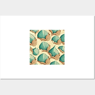 Regal vintage seashells Posters and Art